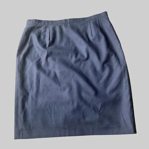Vintage Jobis Navy Wool Cashmere Pencil Skirt